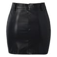 thumbnail image 5 of DHFJKG Womens Skirts Leather Bodycon Slim Fit Mini Skirt With Beaded Embellishment Party Club Night Out Wear Comfort Skirt, 5 of 6