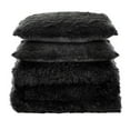 thumbnail image 2 of Sweet Home Collection Long Faux Fur Plush 3-Piece Microfiber Comforter Bedding Set - Black, Queen, 2 of 4