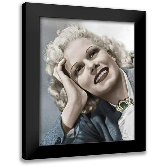 Hollywood Photo Archive 12x14 Black Modern Framed Museum Art Print Titled - Jean Harlow