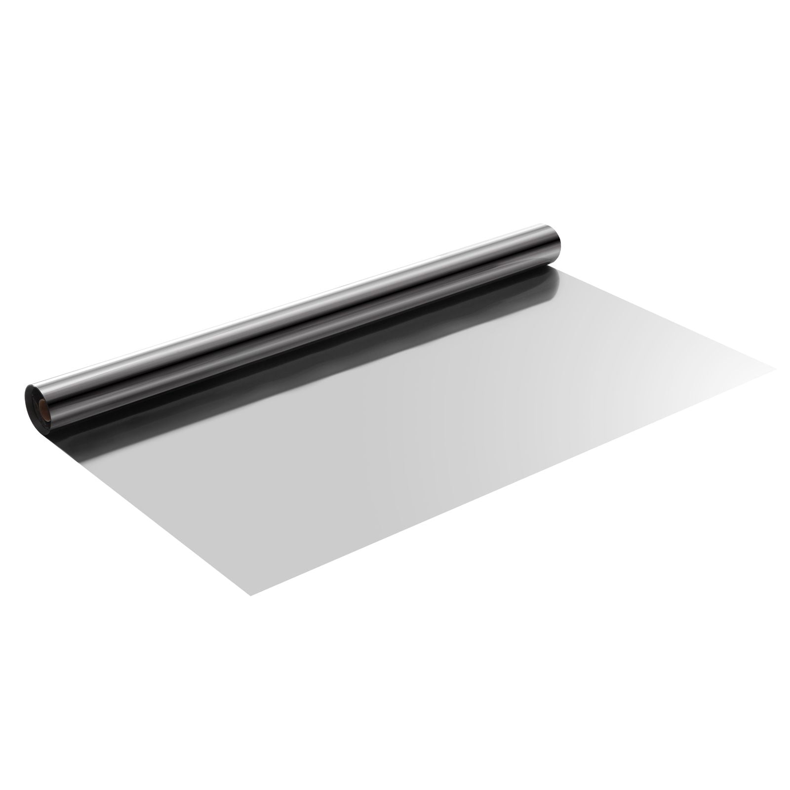 Window Privacy Film, One Way Window Tint, Daytime Mirror Reflective Heat Control Glass, Static Cling Sun Blocking, See out Not in Window Film for Home and Office, Black-Silver, 36 in x 6.5 ft