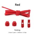 thumbnail image 1 of Lacets Ronds de Sport Sans Attaches, Dégagement Rapide, Verrouillage à Ressort Réglable, Lacets Élastiques, Accessoires de Chaussures pour Enfants et Adultes, Rouge, 1 of 6