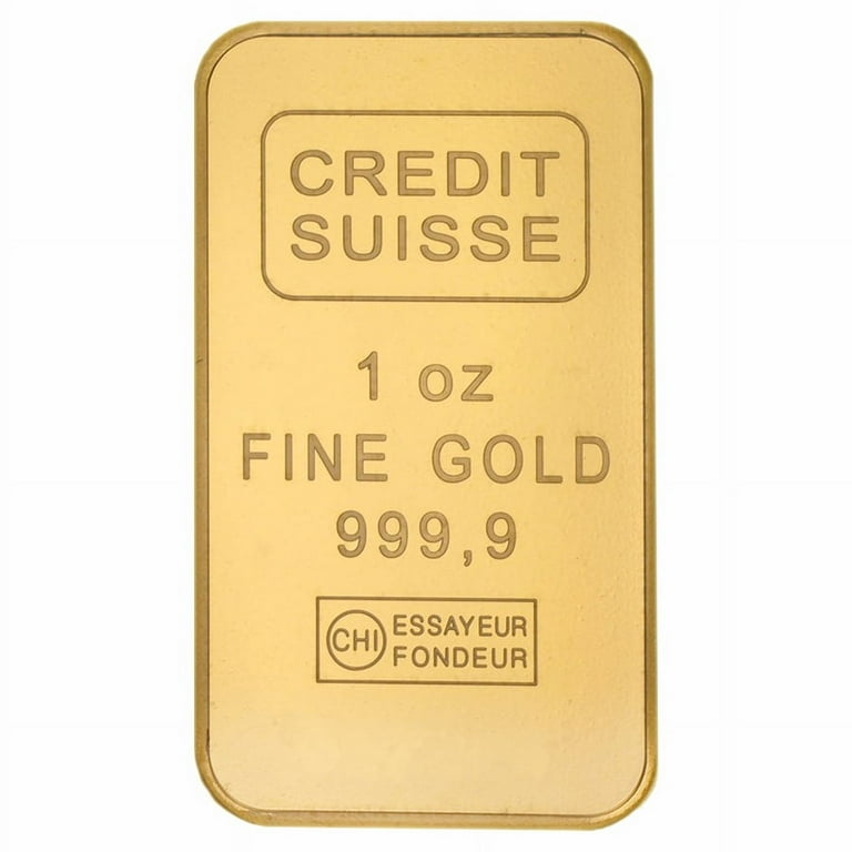 1 oz Credit Suisse Gold Bar – .9999 Fine Gold
