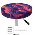 thumbnail image 4 of Lsque Retro Palms Round Bar chair cushion covers Velvet Fabric Premium Comfort Protects from Scratches and Stains for 14-17 Inch Chair- 13 inch, 4 of 7