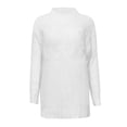 thumbnail image 4 of Baqcunre Sweaters For Women Women'S Round Neck Flower Knitted Long Sleeved Shirt Pullover Sweater Hoodies For Women Fall Outfits For Women 2023 White 3XL, 4 of 5