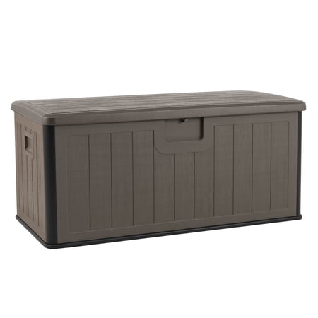 100 Gallon Patio Deck Storage Box with Locking Lid for Outdoor Storage