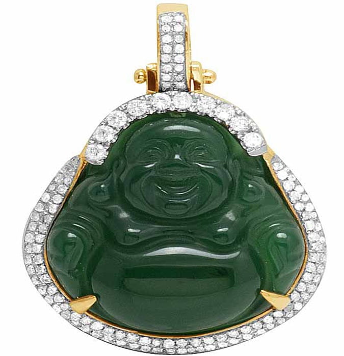 10k jade buddha pendant