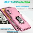 thumbnail image 6 of Feishell for Samsung Galaxy A13 5G Cover with Metal Ring Folding Kickstand,Drop Protection Magnetic Car Mount Shockproof Durable Dual Layer Hybrid Rugged Protective Phone Case,Pink, 6 of 9