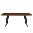 thumbnail image 4 of Modway Viggo 74" Live Edge Acacia Wood and Metal Dining Table in Black/Walnut, 4 of 10