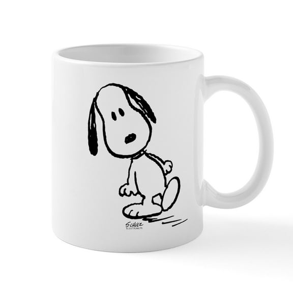 CafePress - Peanuts Snoopy Mugs - 11 oz Ceramic Mug - Novelty Coffee Tea Cup