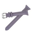 thumbnail image 3 of Genuine Leather Watch Band 22mm Quick Release Elegant Top Grain Replacement Strap Purple/Silver Tone, 3 of 6