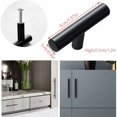 thumbnail image 3 of CHAO Juego de 20 manijas para muebles de cocina de acero inoxidable, barra en forma de T, manija negra para cajón y armario con tornillos, 3 of 5