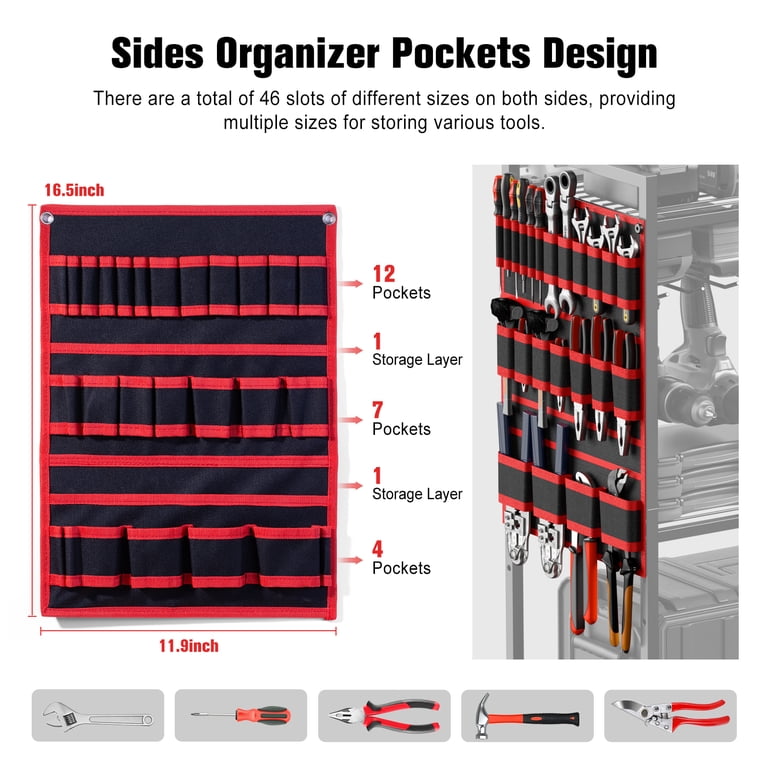 VILONG Power Tool Organizer Cart with Charging Station photo 2