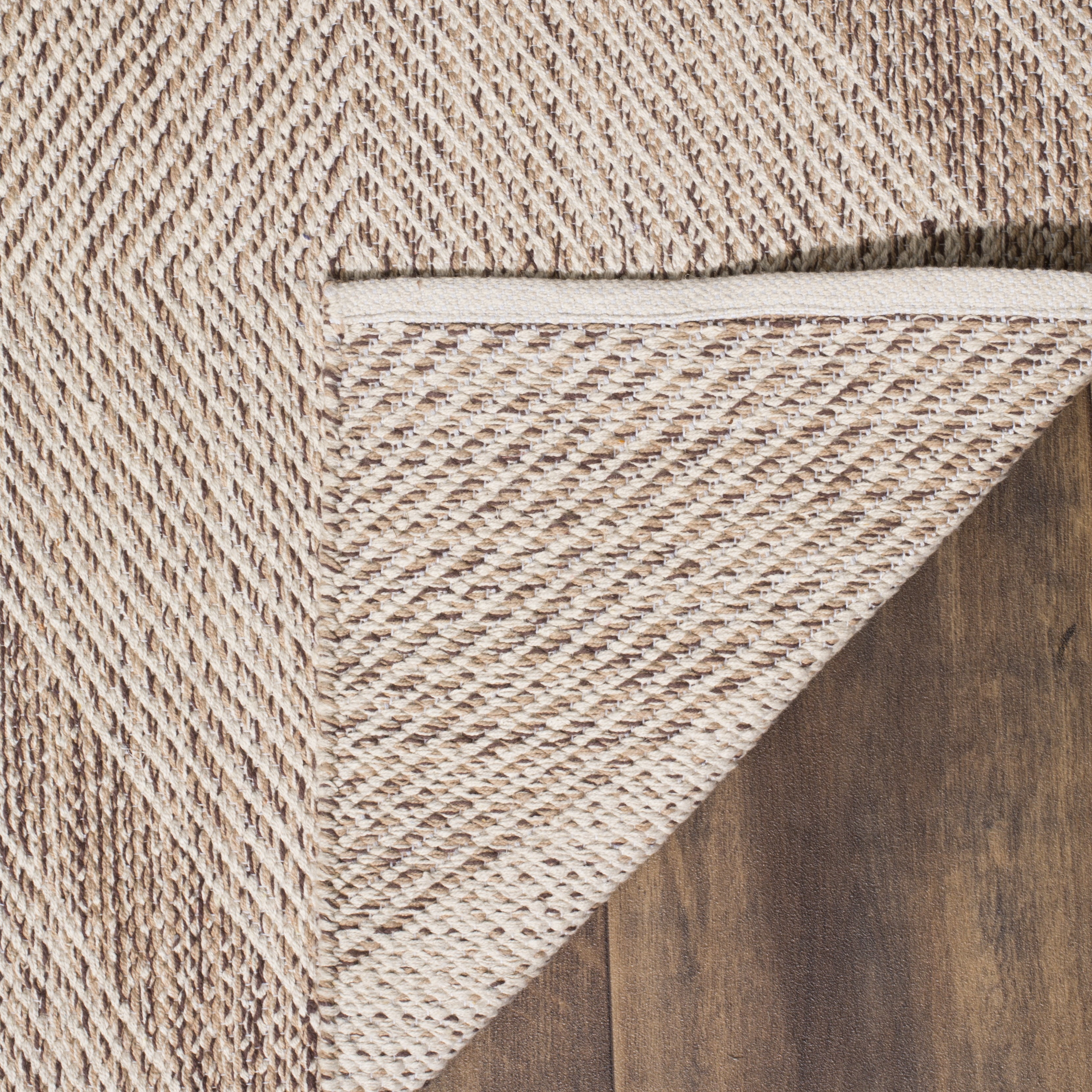 SAFAVIEH Montauk Bailey Geometric Cotton Runner Rug, Beige, 2'3" x 11'