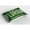thumbnail image 2 of Ambesonne Florida Pillow Sham 2 Pack, Old Rusty Road Sign, 30"x20", Fern Green and Beige, 2 of 3