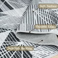 thumbnail image 4 of Washable Area Rug - Geometric Style Modern Rugs For Living Room, Bedroom, Machine Carpet Soft Non Slip Non Shedding Area Rug - Grey White-2x6ft, 4 of 5