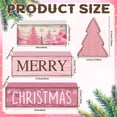 thumbnail image 3 of Bloques decorativos de madera rosa para árboles de Navidad, sombreado de líneas, 3 of 6