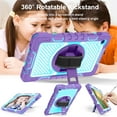 thumbnail image 4 of TECH CIRCLE  2021 Galaxy Tab A7 Lite Case 8.7" (SM-T220), Shockproof Rugged Kickstand Kids Case with Hand/Shoulder Strap, Purple, 4 of 9