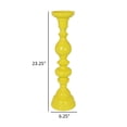 thumbnail image 6 of Naze Tabletop Candle Holder with Turned Accents, 23 Inch Yellow Resin, 6 of 7