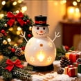 thumbnail image 4 of ANMUYUM,Wax Warmer,Christmas Snowman Candle Warm Stove, Metal Desktop Candle Warmer with Snowflake Cutouts, Cute Festive Snowman Ornament(White 4.72in), 4 of 8