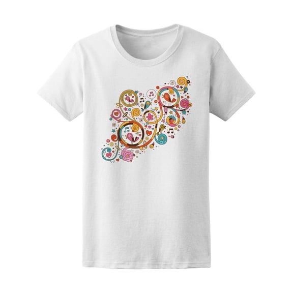 Swirls And Flowers Tee Women's -Image by Shutterstock