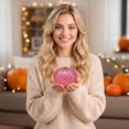 thumbnail image 3 of Halloween Pumpkin Squeeze Toys, Slow Rise Glitter Dumpling Squishies, Cute Pumpkins Stress Ball Gifts for Adults Anxiety Relief Office, Purple, 3 of 5