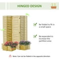 thumbnail image 4 of Outsunny Freestanding Outdoor Privacy Screen, 4 Self-Draining Planters / Raised Garden Beds, 3 Hinged Panels for Hot Tub, Patio, Backyard, Deck, Natural, 4 of 9