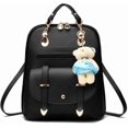 thumbnail image 1 of Mochila de cuero para niñas, minibolso de hombro acolchado de moda para adolescentes, tamaño pequeño, 1 of 5