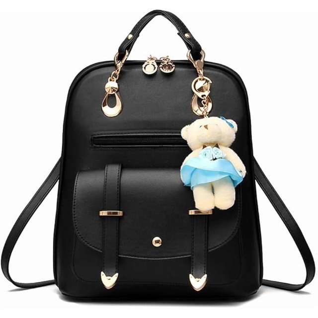 Mochila de cuero para niñas, minibolso de hombro acolchado de moda para adolescentes, tamaño pequeño