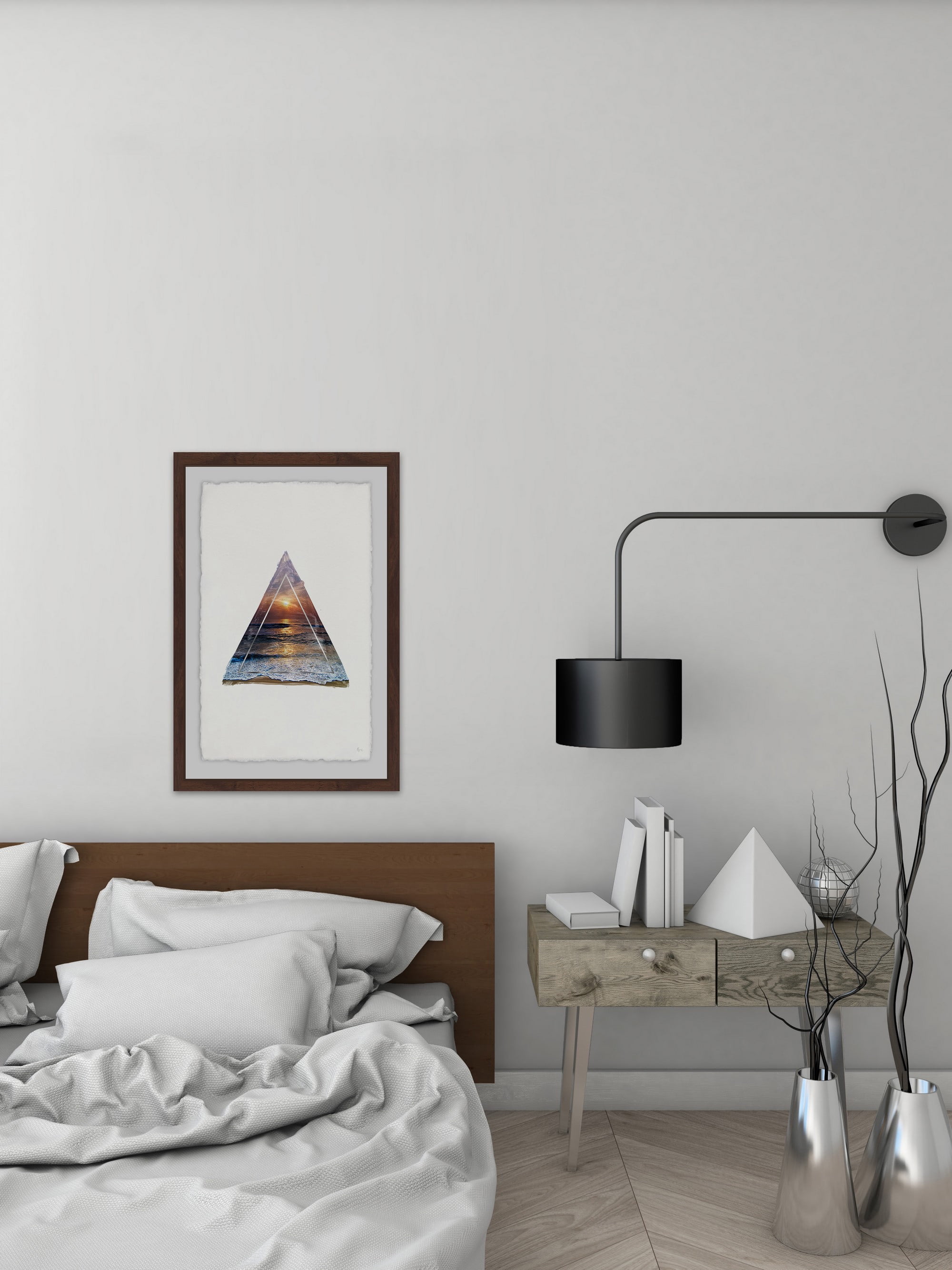 Sea Triangle Framed Painting Print