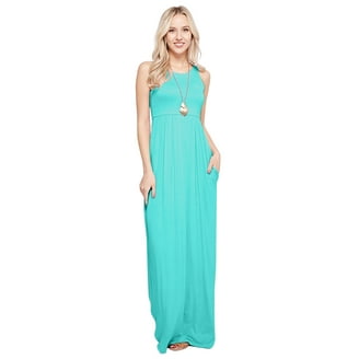 Taupe Long Dress Year Round Essentials 3-Stripes Long Racerback Dress -  Yellow | UK Racerback Sleeveless Maxi Dress