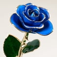 thumbnail image 5 of Yonktoo Gold Dipped Rose - Real Rose Preserved in 24K Gold, Forever Gift Rose for Her, Mother's Day, Valentine's Day, Anniversary, Birthday - Romantic Gift for Wife, Mom, Girlfriend - Blue, 5 of 6