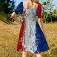 thumbnail image 3 of Robe Sans Manches Rouge Blanc et Bleu Robes Dames Été 2024 Robe Femme, 3 of 4
