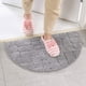 thumbnail image 3 of 1 felpudo, alfombrilla suave, semicircular, en forma de media luna, felpa, antideslizante, superabsorbente, felpudo de microfibra para el hogar, baño, dormitorio camello WD.WDQZL Producto electrónico, 3 of 5