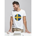 thumbnail image 2 of Grunge Sweden Flag T-Shirt Men -Image by Shutterstock, Male x-Large, 2 of 4