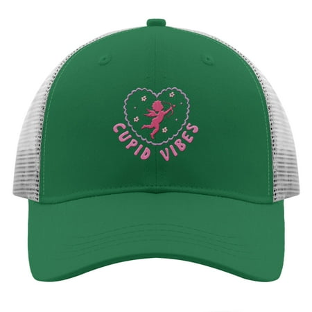 Baseball Cap Cupid vibes Embroidery Dad Cap for Men Trendy Adjustable for Fishing Snapbacks Green One Size