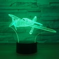 thumbnail image 2 of Airplane Lamp for Kids, Airplane Night Light, 3D Optical Illusion Lamp Decorations for Home, Led Illusion Lamps Gifts Decor, Toys Party Decorations Birthday Gifts for Kids, 16 Colors, 2 of 7