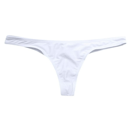 Prdecexlu Women s Hot Summer Beachwear Bikini Bottom Thong Swimwear White 5XL