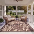 thumbnail image 3 of Safavieh Courtyard Crystal Floral Indoor/Outdoor Area Rug, Chocolate/Natural, 6'7" x 9'6", 3 of 10