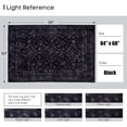 thumbnail image 3 of ARICOEASY 5' x 7' Washable Area Rug, Vintage Boho Black Area Rug for Living Room Bedroom, Non-Slip Low Pile Stain Resistant Indoor Rug, 3 of 8