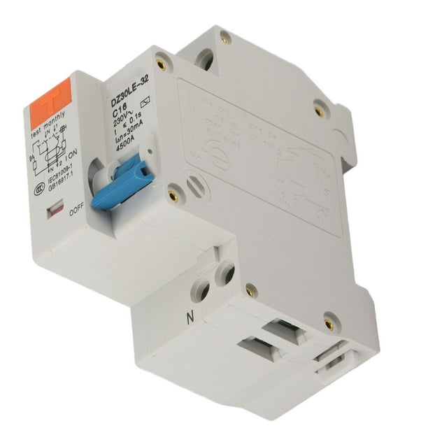 Disjoncteur Bipolaire Aramox 30-60A - Protection Surcharge/Court-Circuit Pour Circuit 220V - Rail DIN