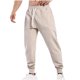 thumbnail image 2 of Pantalones largos para hombre, informales, a la moda, con cintura elástica, lisos, con bolsillos, para exteriores, de poliéster., 2 of 9