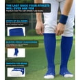 thumbnail image 2 of Exxact Sports Over the Calf Baseball Socks - Athletic Tube Socks for Football, Softball, Hockey, Youth & Adult Sizes (Royal Blue, Large), 2 of 7
