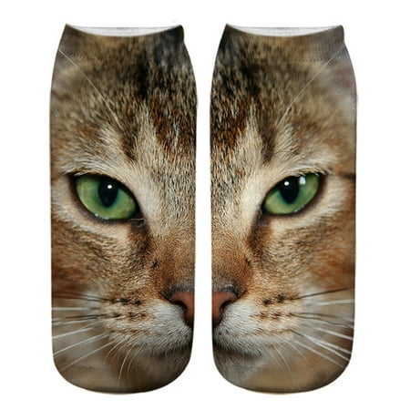 

8 pair Casual Work Business Socks 3D Animal Print Medium Sports Socks Color Random