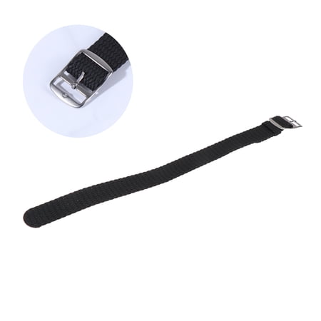 SEWCHICS Black Nylon Replacement Watch Band for Adults, Fashion Strap with Comfortable Fit, 1 Piece Included