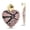 Pink, variant on Cerem Heart Drop Animal Print Love Earrings, Brass, 2.7 inches, 2 Count