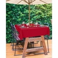 thumbnail image 5 of Outdoor Tablecloth Solid Red Color Rectangle Patio Tablecloths 60x84 Inch, Waterproof Outside Table Cloths with Umbrella Hole and Zipper, Red Summer Table Cover for Outdoor Tables, Picnic,, 5 of 6