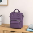 thumbnail image 2 of Mochila para portátil LOVEVOOK para mujer, 15.6 pulgadas, impermeable, color morado oscuro, 2 of 7