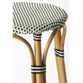 thumbnail image 2 of Butler Specialty Company, Tobias Rattan Round 24" Counter Stool, White and Black Dot, 2 of 4
