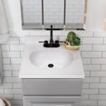 thumbnail image 3 of Design House Cultured Marble 19" x 17" Single Bowl Vanity Top with Centerset Mount and Backsplash, White, 3 of 22