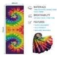 thumbnail image 2 of Colorful Tie Dye Pattern Hot Yoga Mat Towel Non Slip for Hot Yoga - Quick-Drying Yoga Mat Cover with 4 Corner Pockets with Travel Bag - Hot Yoga Towel Non Slip 74"x26", 2 of 6